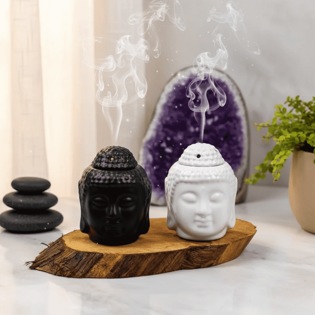 Buddha Huzuru (Siyah & Beyaz) Buhurdanlık