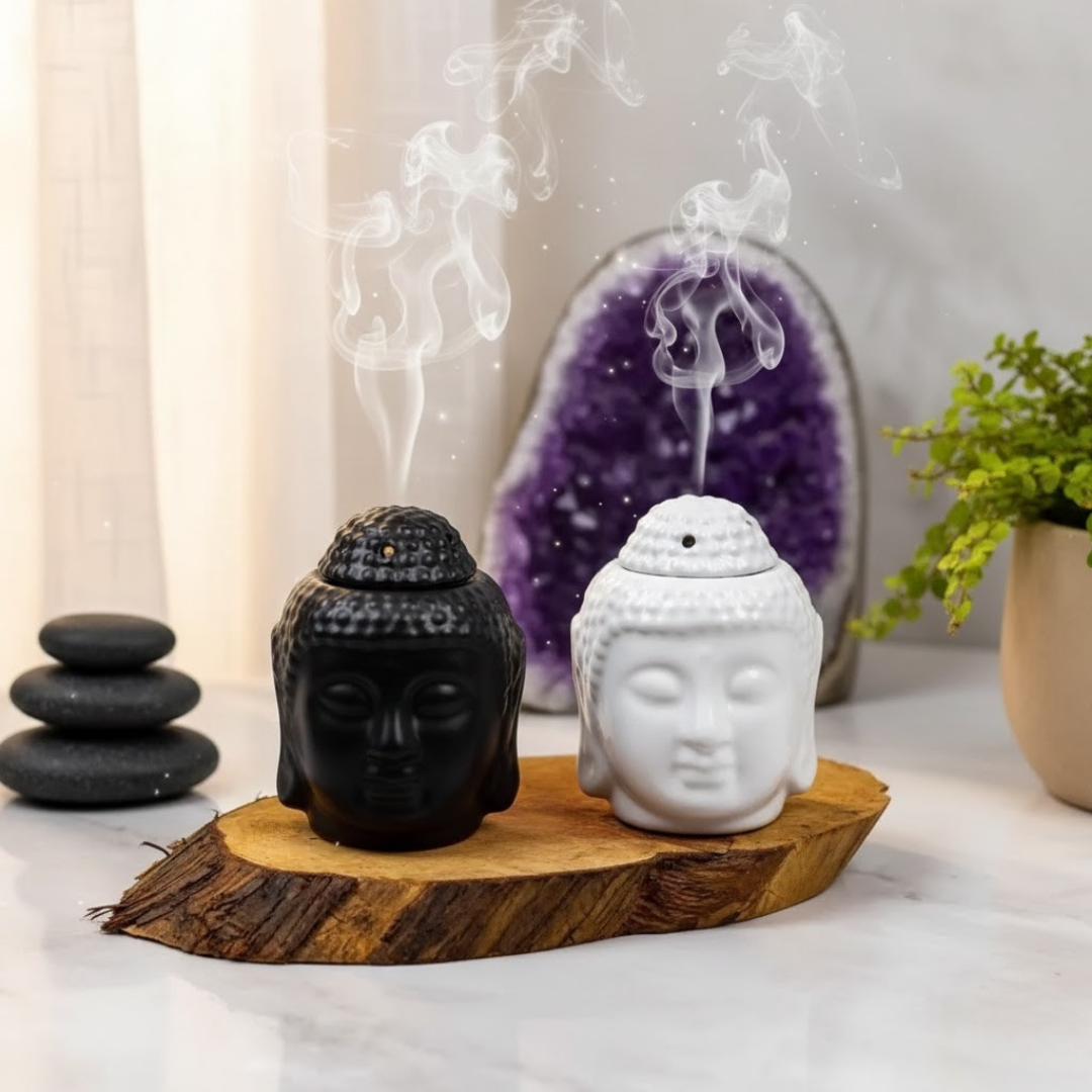 Buddha Huzuru (Siyah & Beyaz) Buhurdanlık