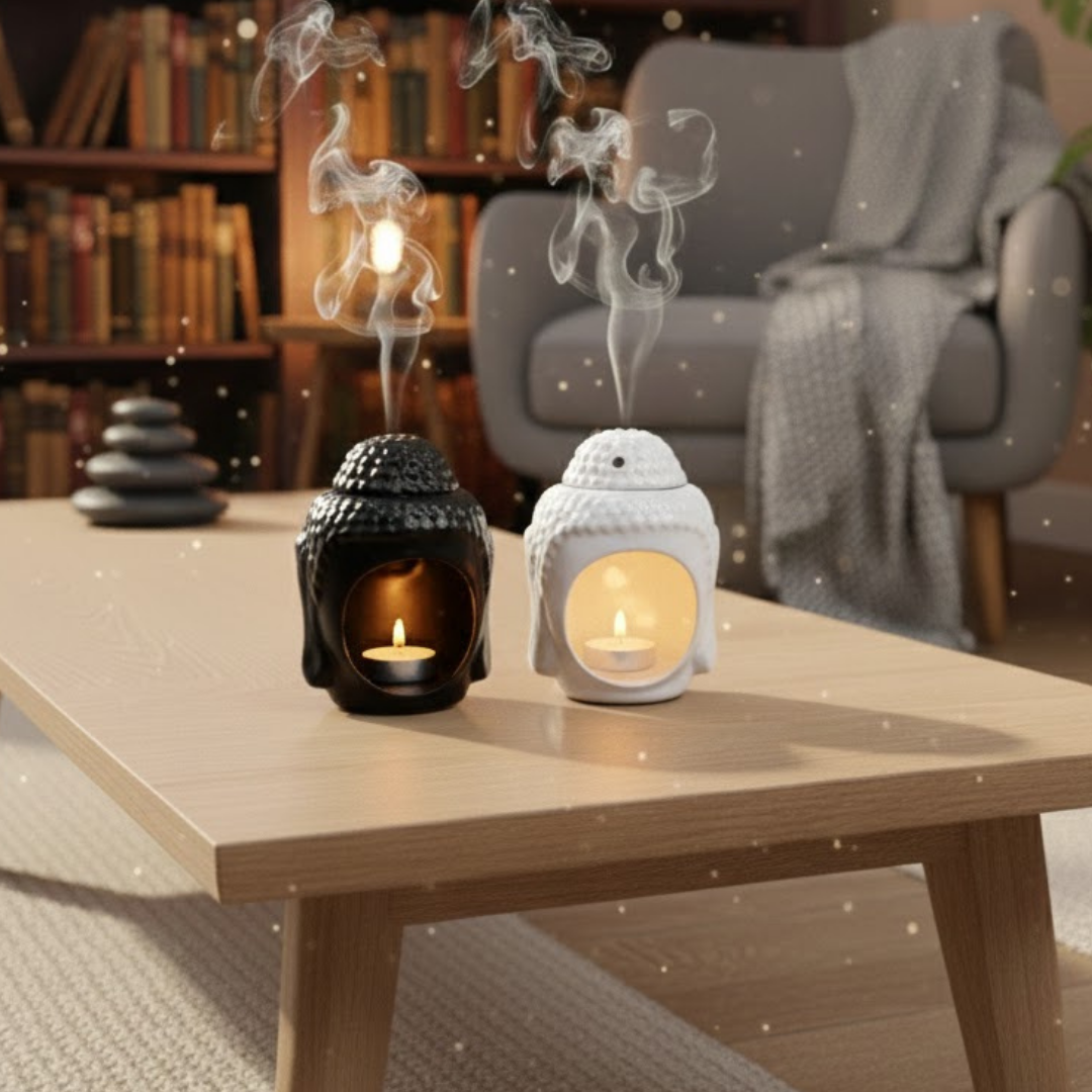 Buddha Huzuru (Siyah & Beyaz) Buhurdanlık