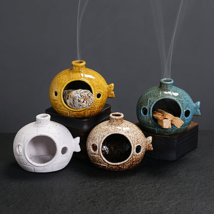 Renkli Balık Seramik Tütsülük