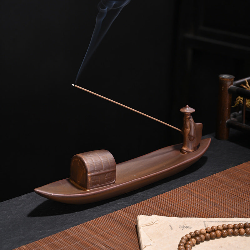 Balıkçı Figürlü Kayık Tütsülük