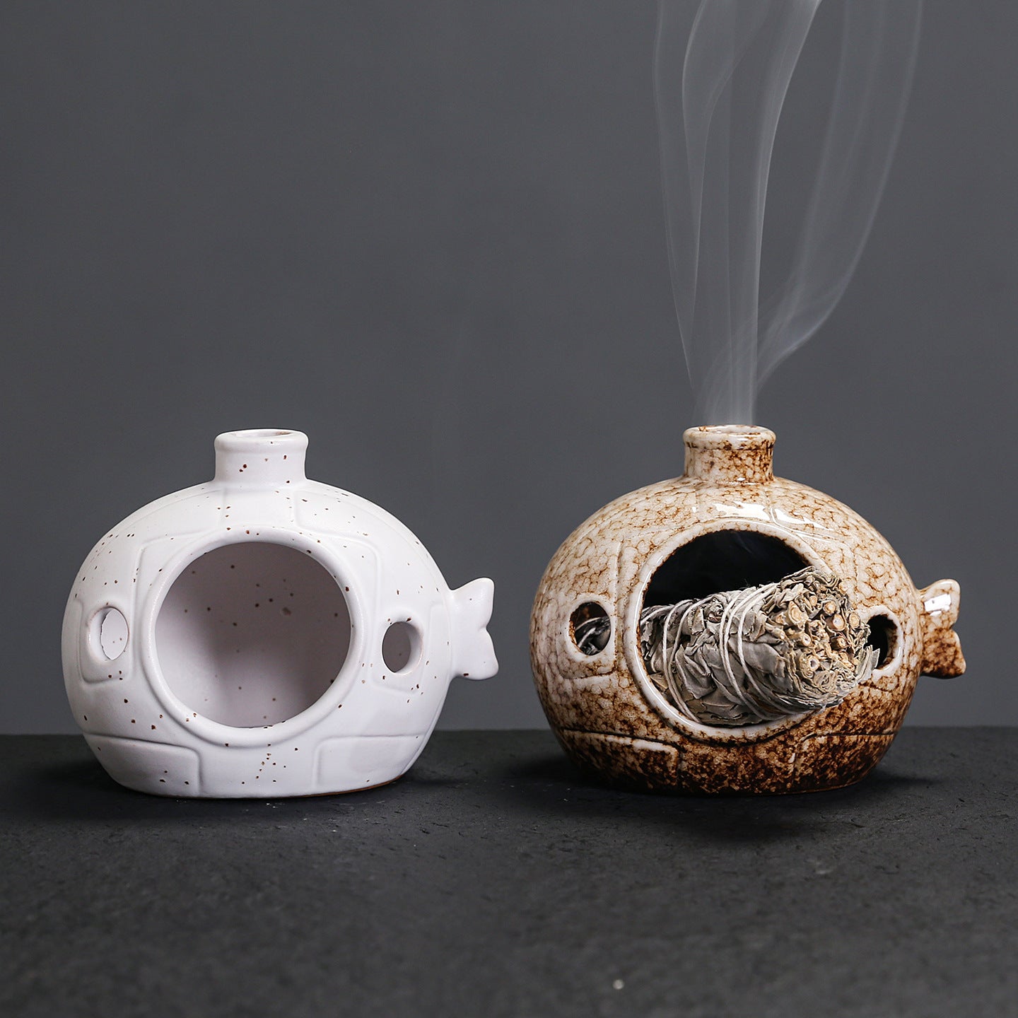 Renkli Balık Seramik Tütsülük