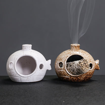 Renkli Balık Seramik Tütsülük