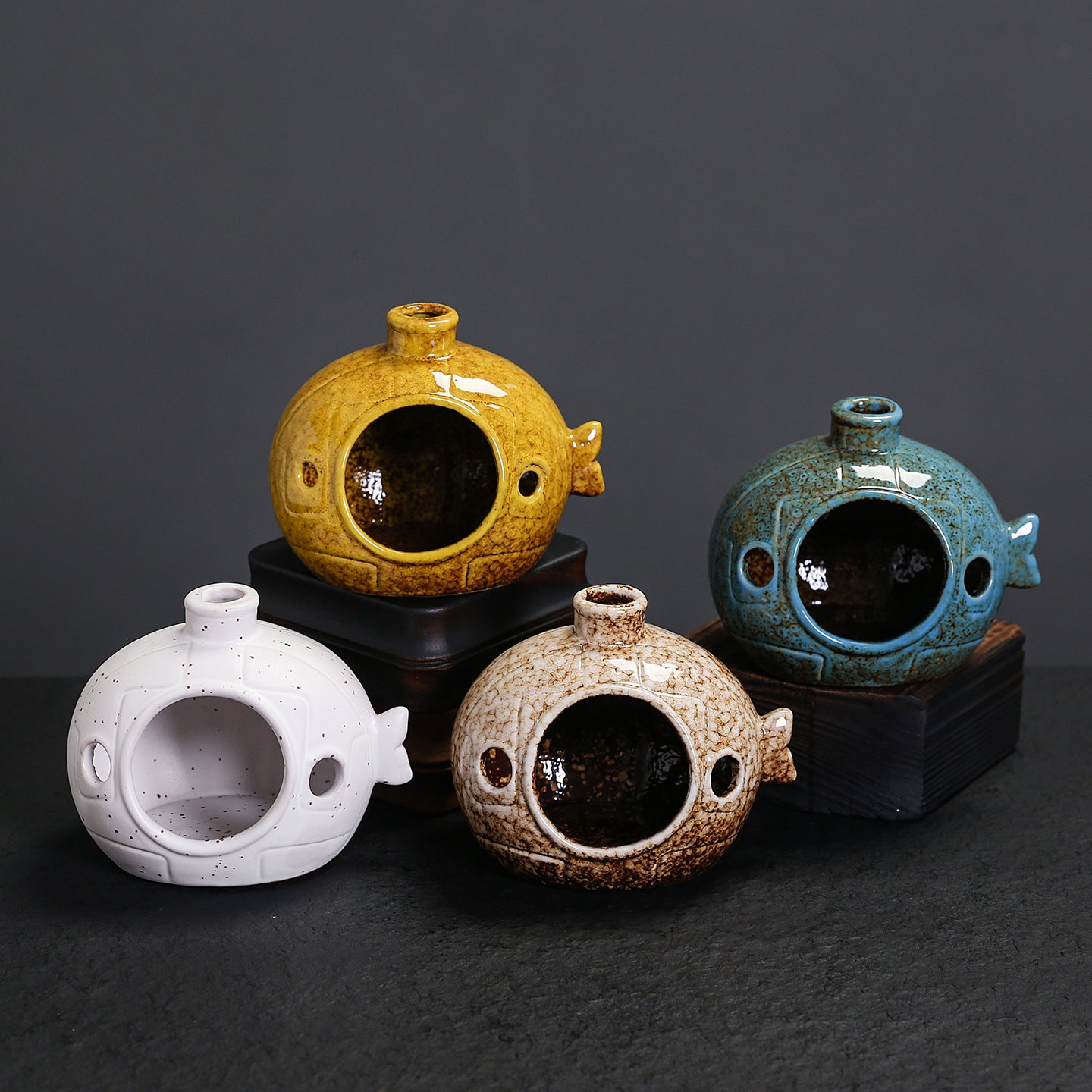 Renkli Balık Seramik Tütsülük