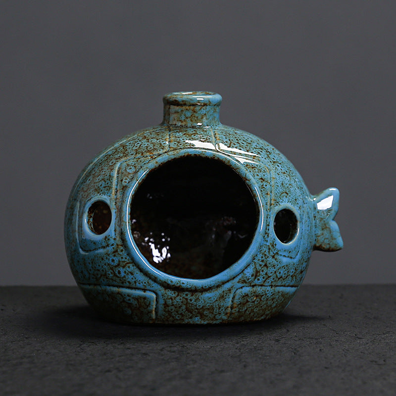 Renkli Balık Seramik Tütsülük