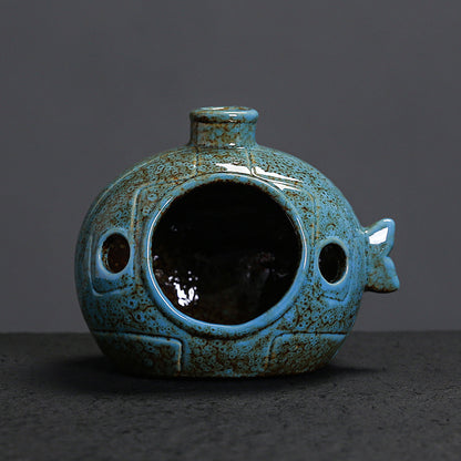 Renkli Balık Seramik Tütsülük