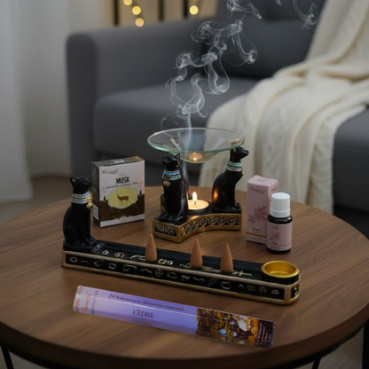 Şifacı Mısır Kedileri Ritüel Seti