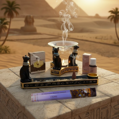 Şifacı Mısır Kedileri Ritüel Seti