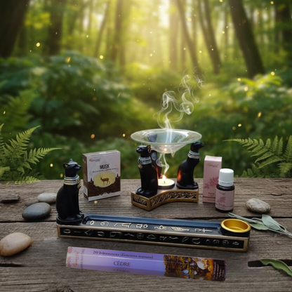 Şifacı Mısır Kedileri Ritüel Seti