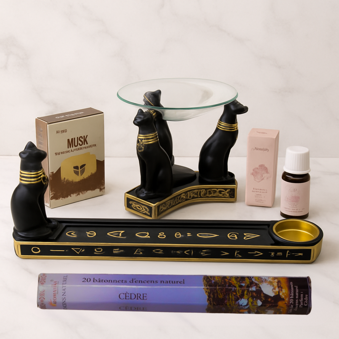 Şifacı Mısır Kedileri Ritüel Seti