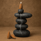 Zamansız Siyah Mermer Geri Akışlı Tütsülük