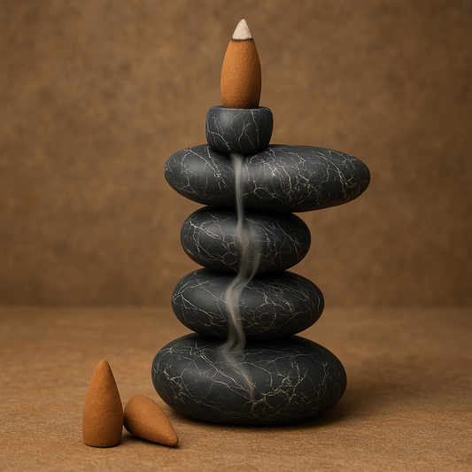 Zamansız Siyah Mermer Geri Akışlı Tütsülük