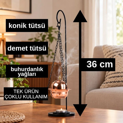 Bakır Neva Asma Buhurdanlık