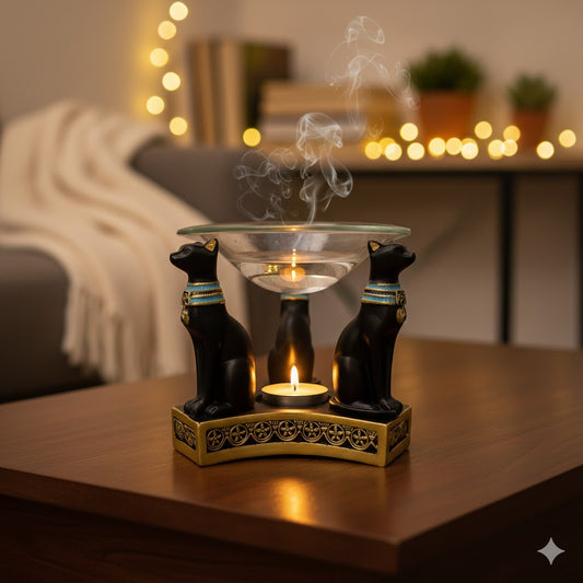 Şifacı Mısır Kedileri Buhurdanlık